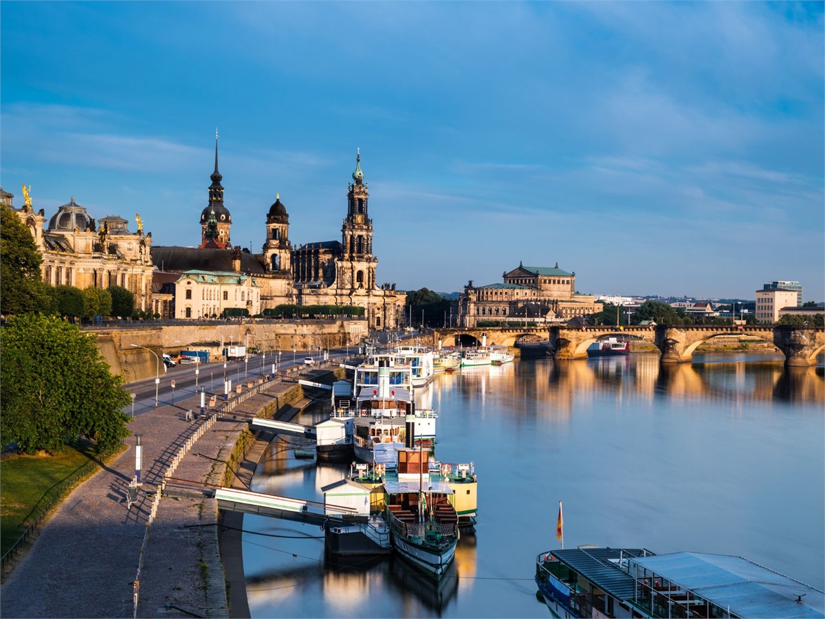 Old Town on the River Elbe in Dresden