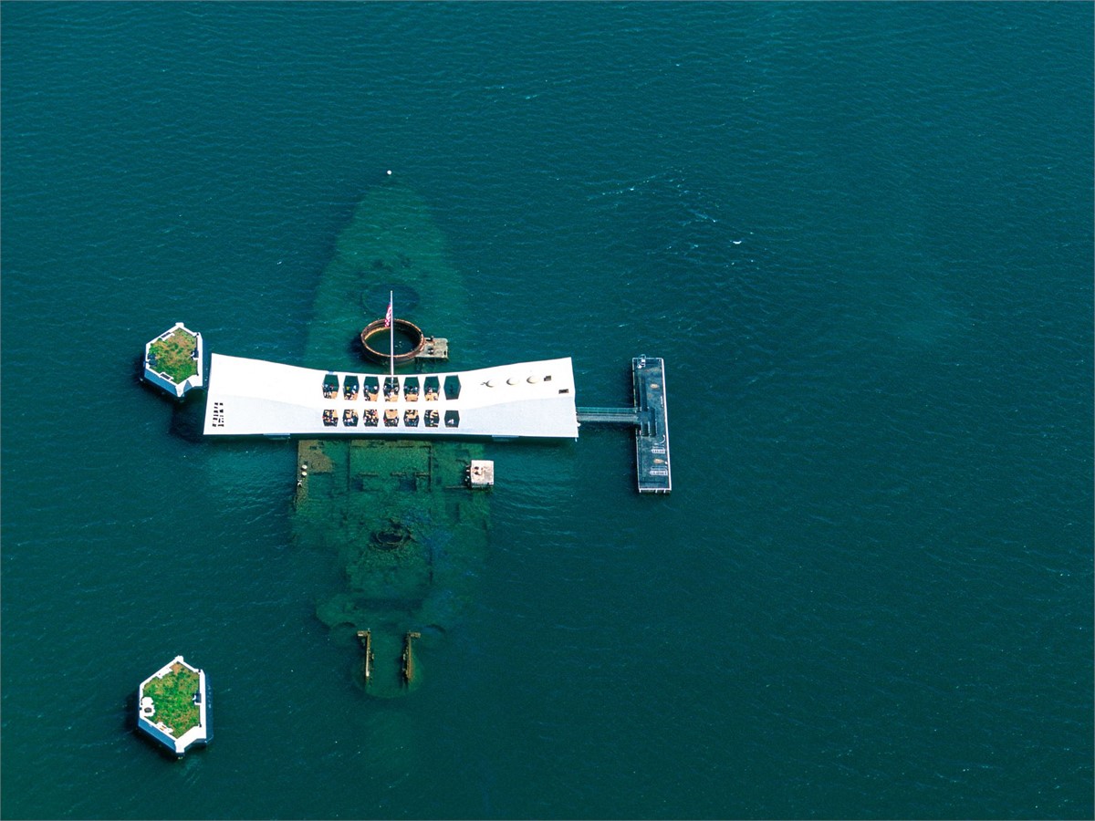 USS Arizona Memorial Pearl Harbour auf Hawaii