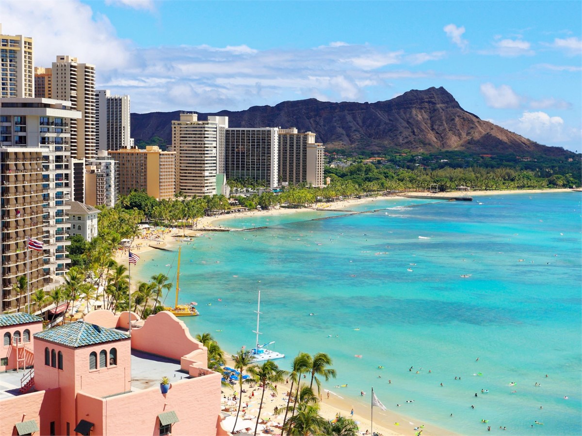 Waikiki Beach auf Hawaii