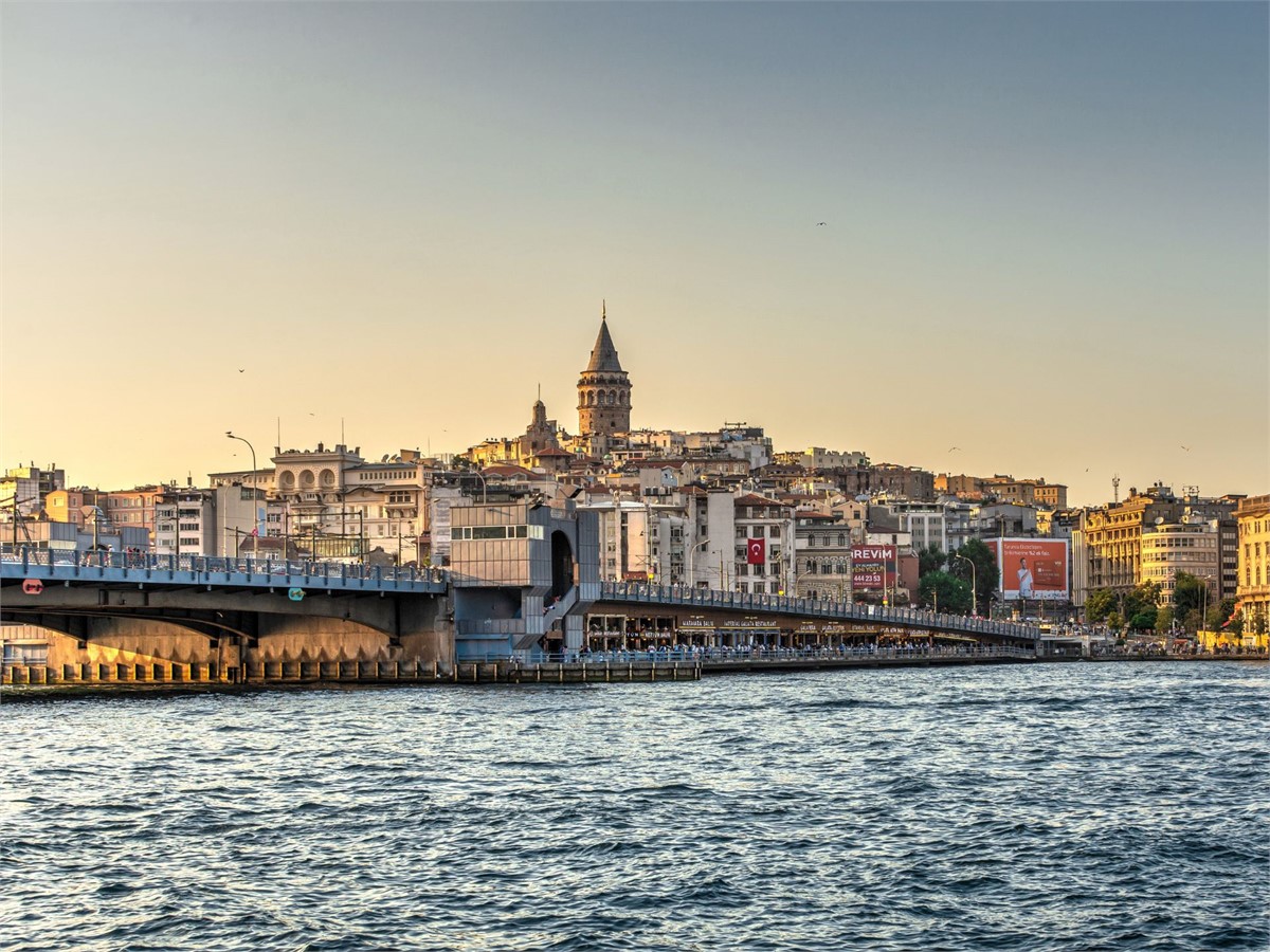 Galata Bridge and Galata Tower in Istanbul