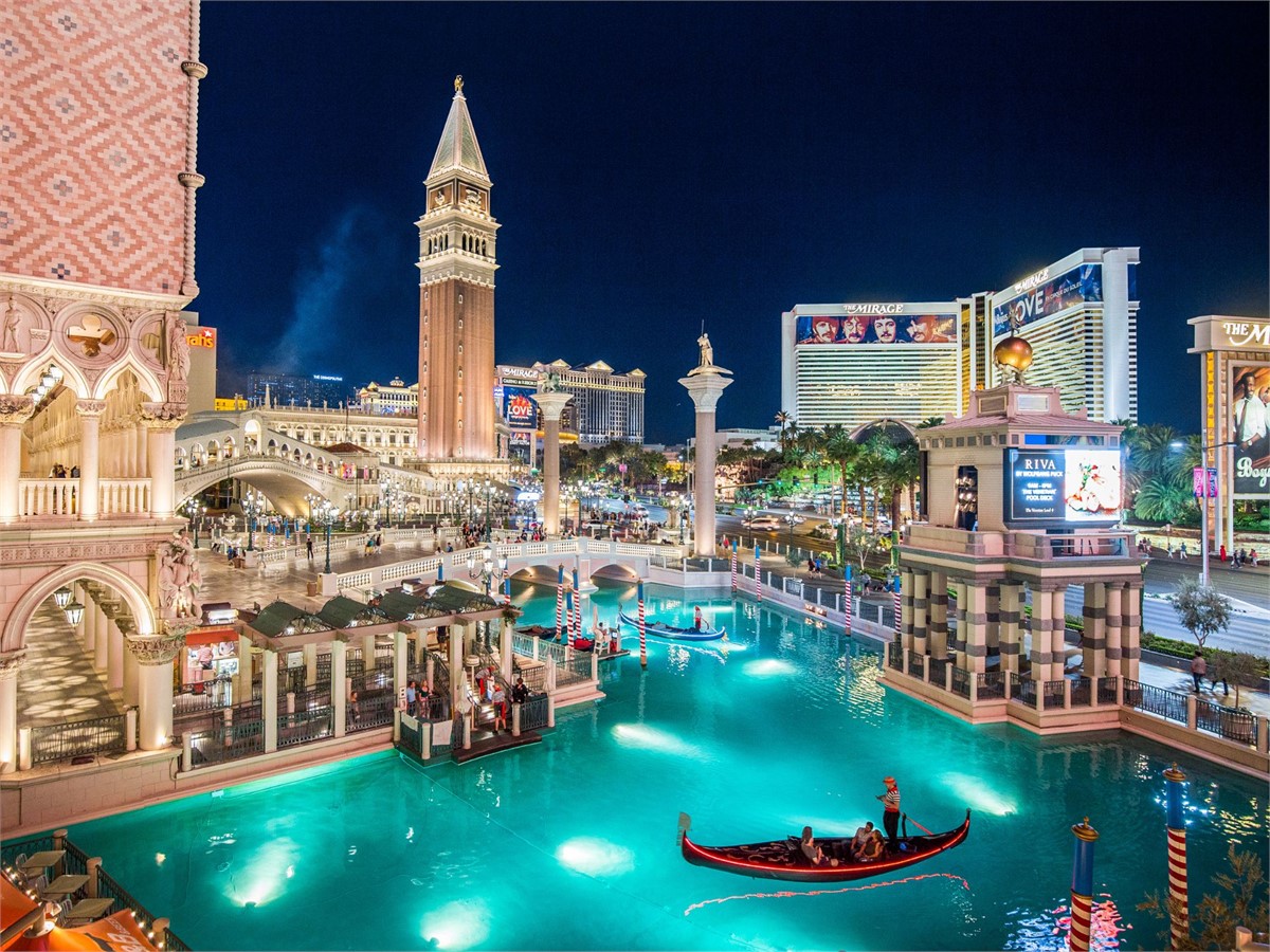 Las Vegas Strip und Venetian Resort Hotel