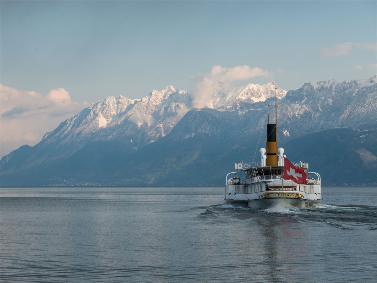 Genfersee in Lausanne