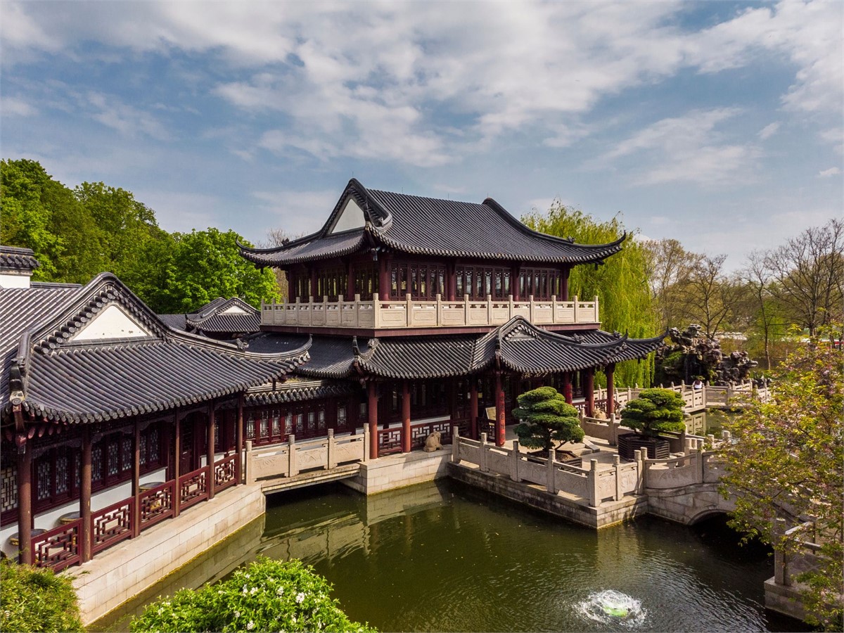 Chinesisches Teehaus im Luisenpark in Mannheim