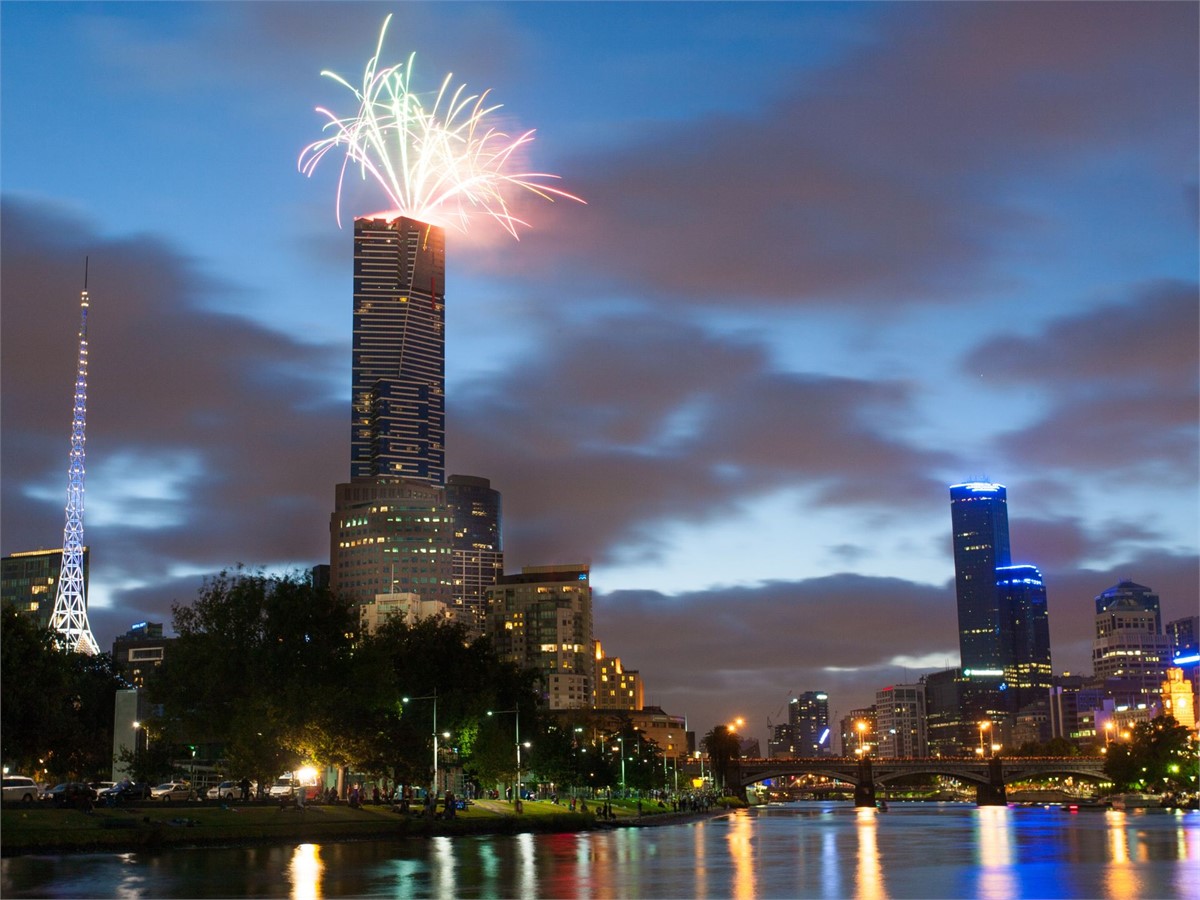 Australia Day Feuerwerk in Melbourne