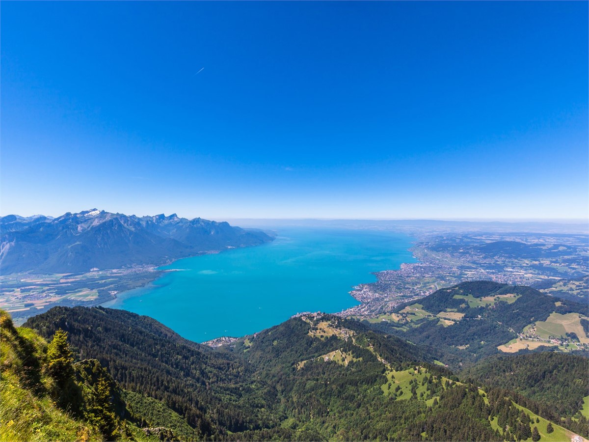 Blick vom Rochers de Naye in Montreux