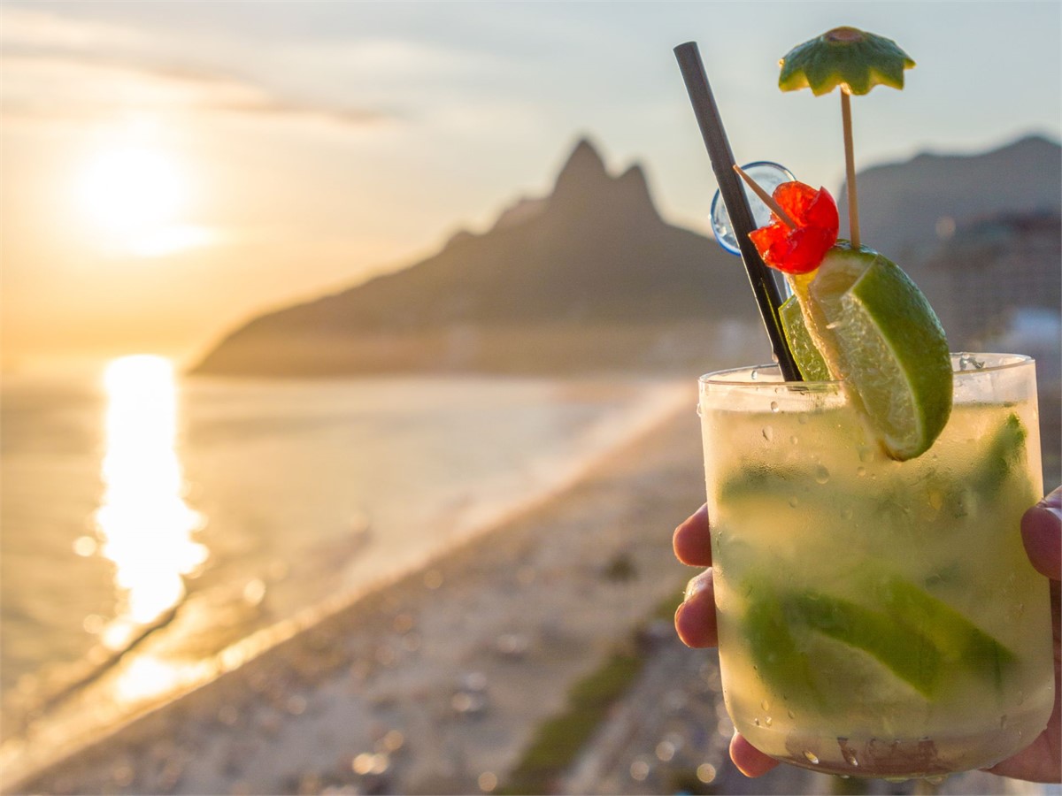 Caipirinha at Ipanema Beach in Rio de Janeiro