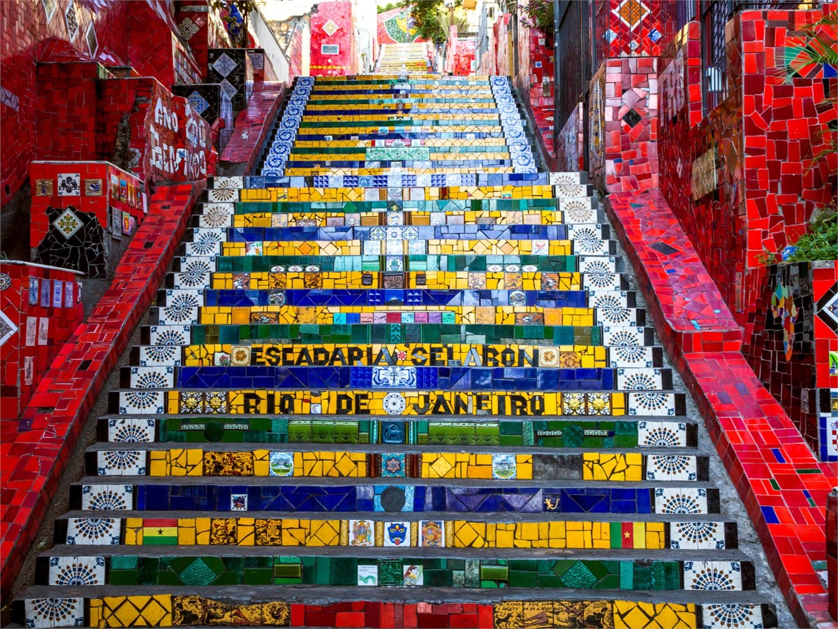 Escadaria Selaron Treppen in Rio de Janeiro