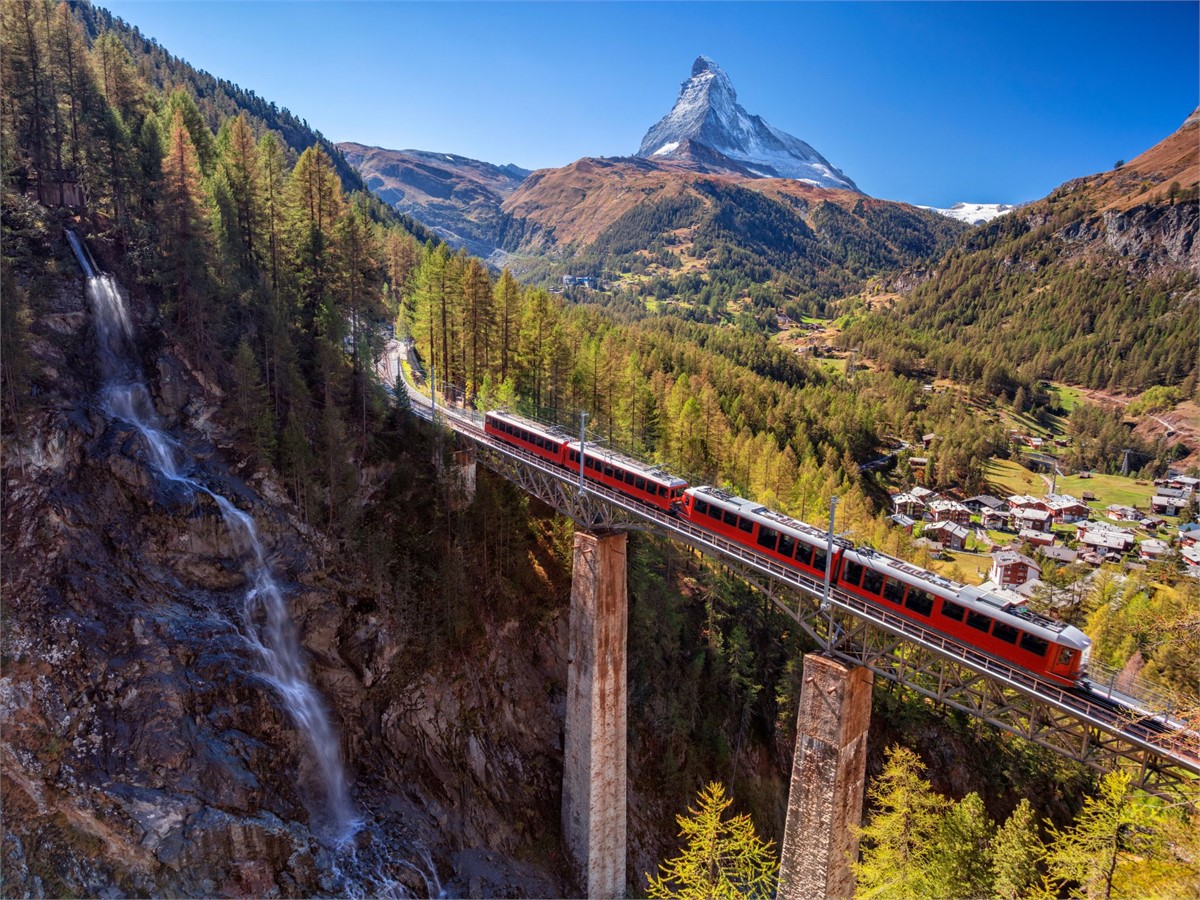 Gornergrat tourist train in Zermatt